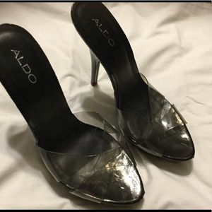 Aldo black mules